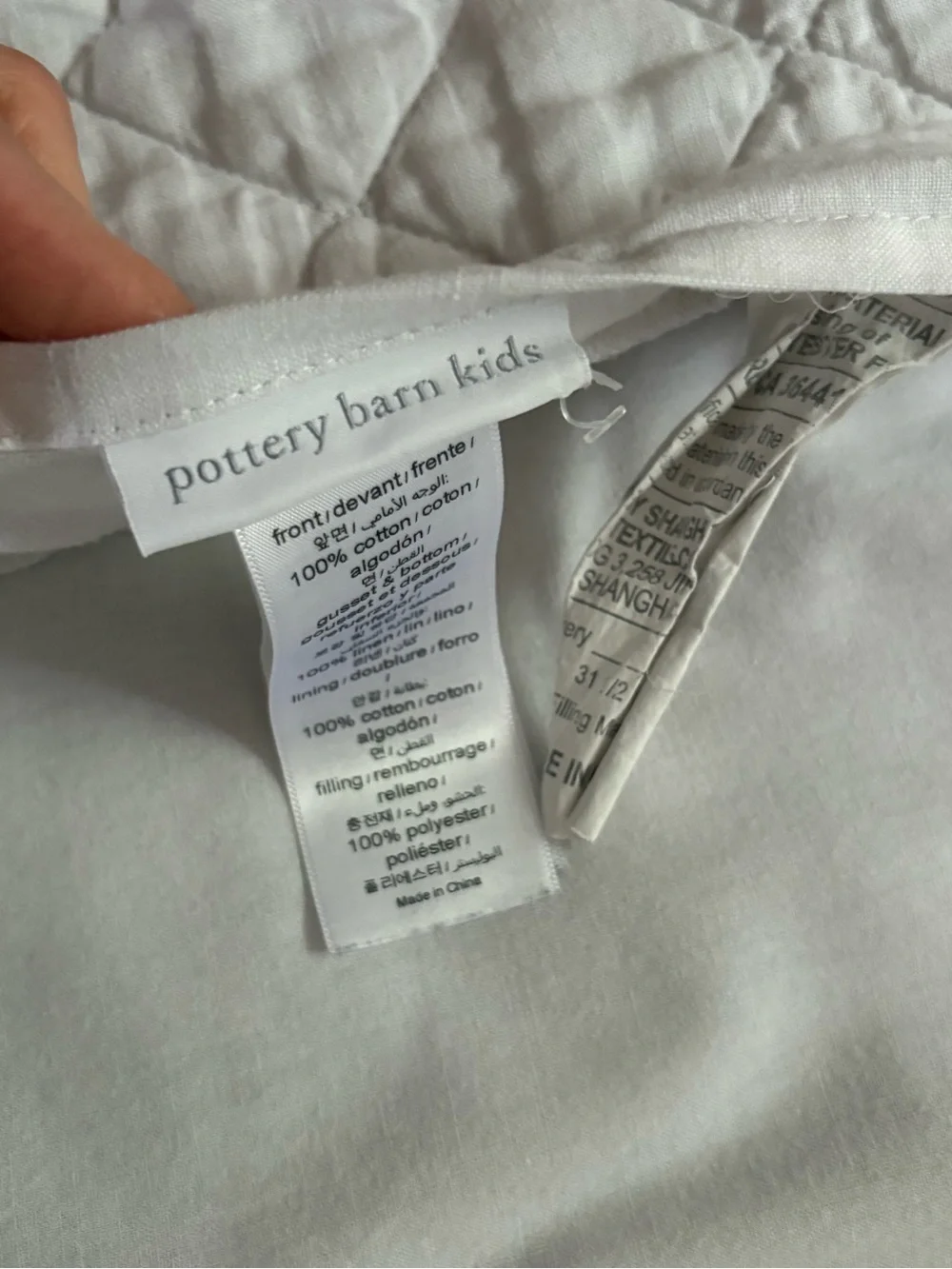 (2) Pottery Barn Kids Fitted Changing Pad Covers White and Gray